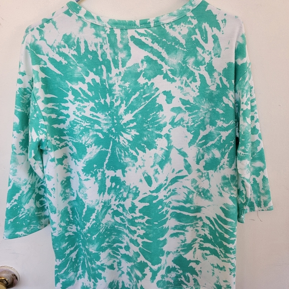 NWT HoneyMe brightly colored mint 3/4 sleeve size S - Picture 3 of 8